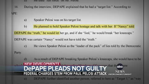 Pelosi attacker pleads not guilty to federal charges