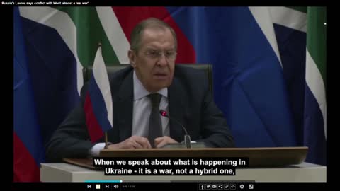 Russian foreign minister Sergei Lavrov says West almost in real war with Russia