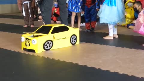 Kiddo Shows off Homemade Custom-Designed Transformer Costume