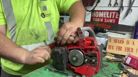 Homelite Chainsaw Oiler Repair And Sharpening The Fast way!