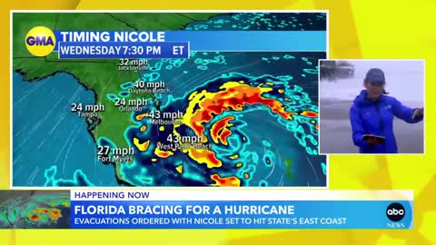 Nicole set to make landfall in Florida as hurricane tonight l GMA