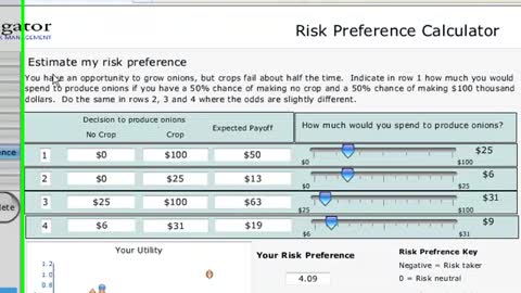 Module 3 Tutorial: Risk Preference Calculator