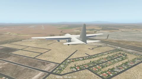 Doing some ILS in Xplane 11 with a Lockheed C130H Hercules - Mu ha ha ha -