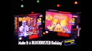 1993 Blockbuster Clay Fighter and Rock n' Roll Racing Holiday Commercial