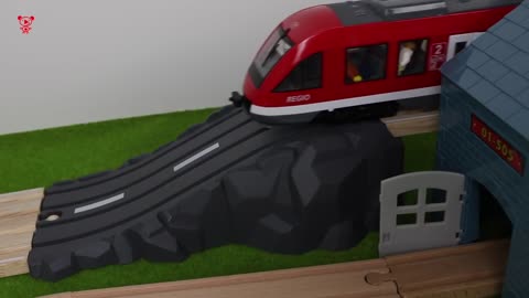 Tram for kids and wooden brio trains for kids - railway for kids