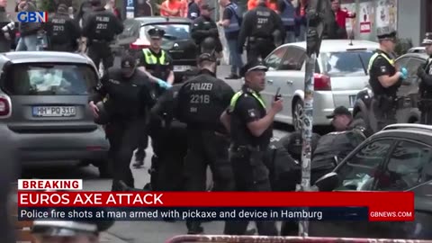 BREAKING: Police shoot man with axe threatening football fans in Hamburg