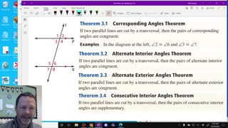 Transversals and Angle Pair Theorems