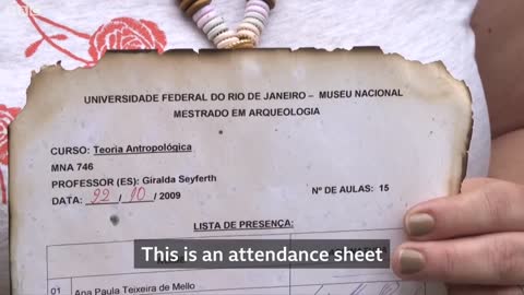 Museum artefacts saved from Brazil fire - BBC News