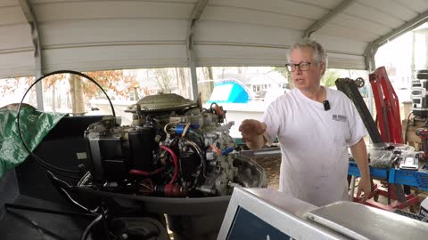 See the carnage 1980 Evinrude 115hp V4 heads removal #nashville #tennessee #percypriestlake