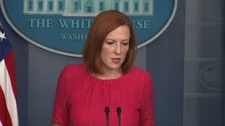 A reporter asks Psaki how Biden spent his day