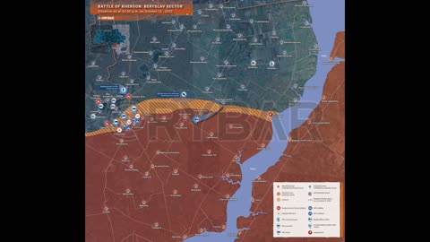 Battle for #Kherson: Situation in Andreevka and Berislav Sections at 14:00 on 12 Oct 2022