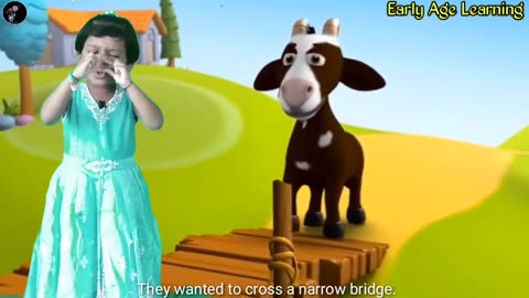 Two silly goats | moral story two silly goats in English Early age learning