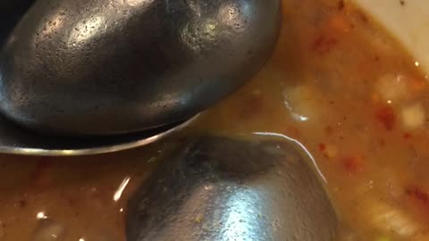 Hot Steel Egg in Soup
