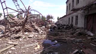 Missile strike destroys Kharkiv timber plant