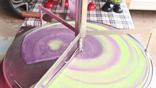 💜🌞Exciting Homemade Lime Green & Purple Thai Crêpe Adventure!🌞💜