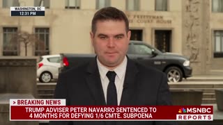 BREAKING 🚨FORMER ADVISER TO TRUMP PETER NAVARRO SENTENCED TO 4 MONTHS IN PRISON FOR DEFYING J6 COMMITTEE SUBPOENA