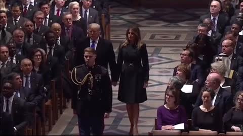 Trump Melania"Arrives at Their Friends Funeral