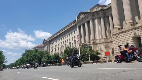 Masses of Bikers Ride Through DC for Fallen Military