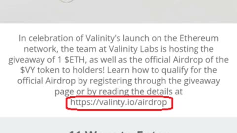 SCAM ALERT! VALINITY.IO AIRDROP