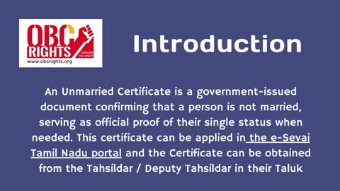 How and where to get Unmarried Certificate In Tamil Nadu