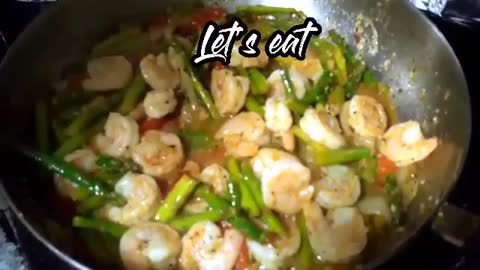 STIR FRY SHRIMP ASPARAGUS - Yummy!