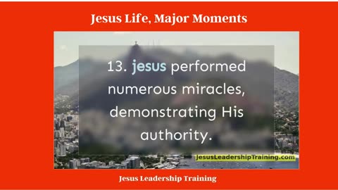 Jesus Life, Major Moments, Eternal Impact