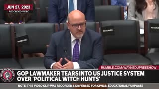 GOP Lawmaker Unleashes Fury on US Justice System for 'Political Witch Hunts'
