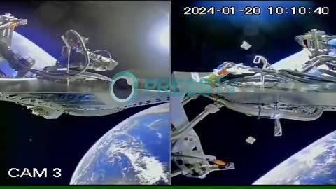 Footage captured from cameras attached to Iran's Soraya (Sky) satellite