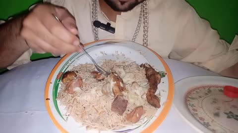 Eating Biryani Rice | Kabab With Cold Drink