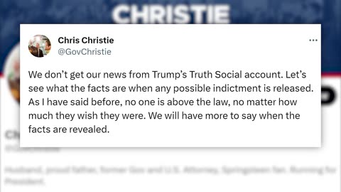 Chris Christie reacts to the federal indictment of former President Donald Trump