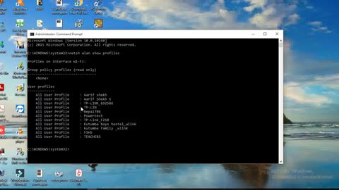 Find all wifi password using CMD command