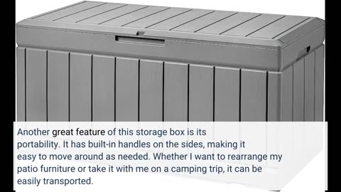 Buyer Feedback: VINGLI Upgraded 75 Gallon Outdoor Storage Box, Lockable Plastic Storage Contain...