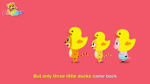 Five Little Ducks | Nursery Rhymes | Kids Songs - Baby Tiger