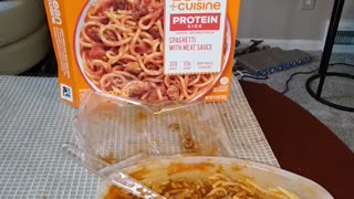 Eating Lean Cuisine Spaghetti With Meat Sauce, Dbn, MI, 5/13/24