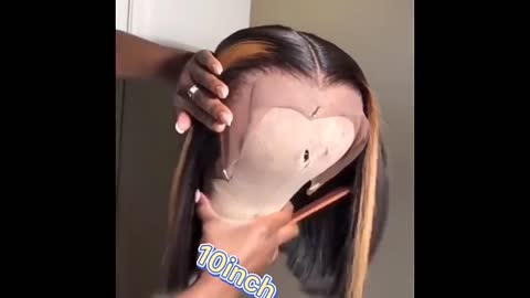 Bob Wig Lace Front Human Hair Wigs For Black Women Brazilian T Frontal Ombre Highlight Wig Straight