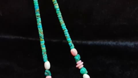 Natural turquoise Princess spiny oyster beaded necklace high quality Genuine Gemstone02