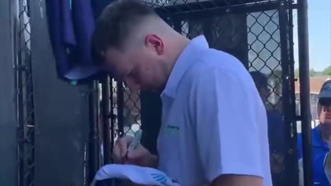 Luka Doncic at Dirk Nowitzki's celebrity tennis charity event 2022