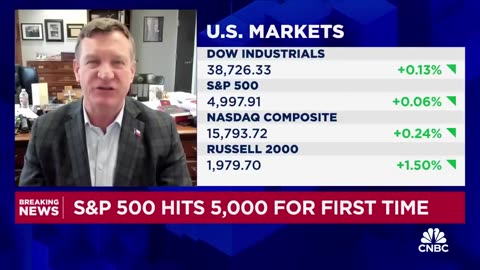 S&P 500 briefly hits 5,000 for first time