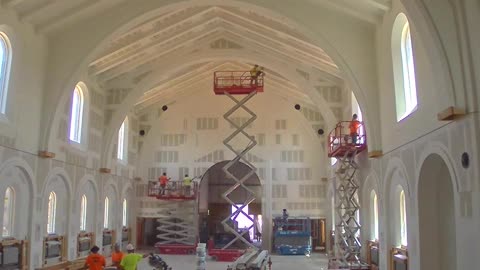 Transforming Sacred Spaces: Drywall and Painting Time Lapse at a Church