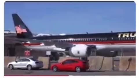 TRUMPS PLANE FILMED IN WASHINGTON DC