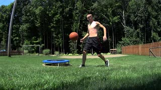 Awesome multi-skilled basketball trick shot