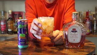 Salted Caramel Crown Royal & Alani Witches Brew Caramel Apple Energy Drink