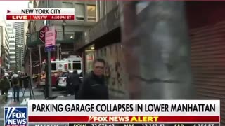 A parking garage collapsed in lower Manhattan