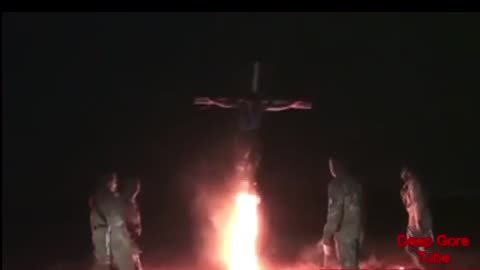 “Ukrainian Nazi Azov Unit Crucifying a Ukrainian Russian”