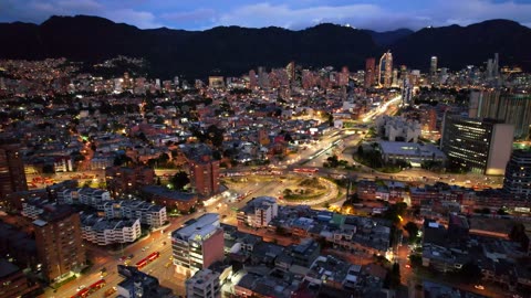 Bogota at dusk tonight