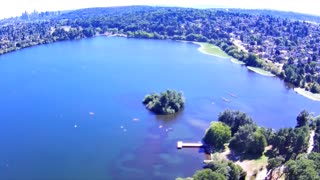 Flying my HolyStone HS720G Drone over Green Lake Seattle Washington. 4k video