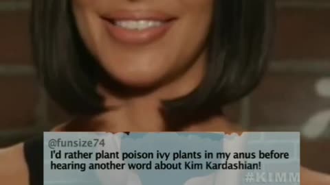 Kim Kardashian reads mean tweets from fans