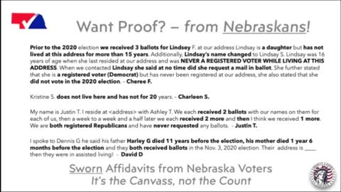 Sworn Affidavits from Voters - Something Fishy Happening! - NVAP Presentation - Clip 29 of 32
