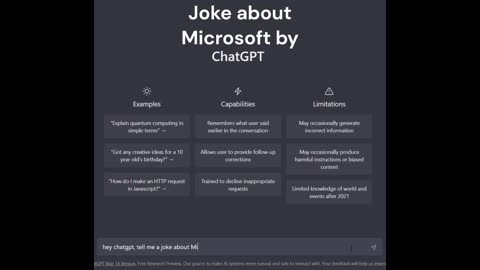 ChatGPTsays a Joke about Microsoft. Is it funny or lame?