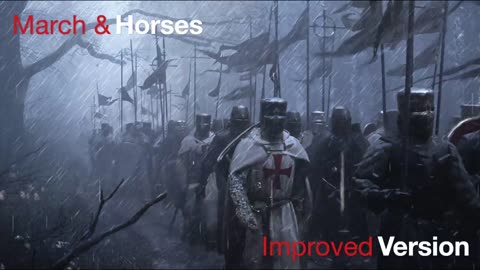 Templars singing in the rain with March and Horses - New improved version Salve Regina and more